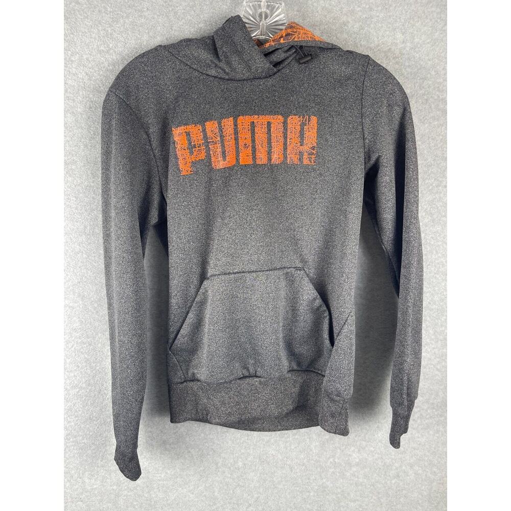 Puma Elevated Performance Hoodie Women's Size S Gray Activewear Sweatshirt